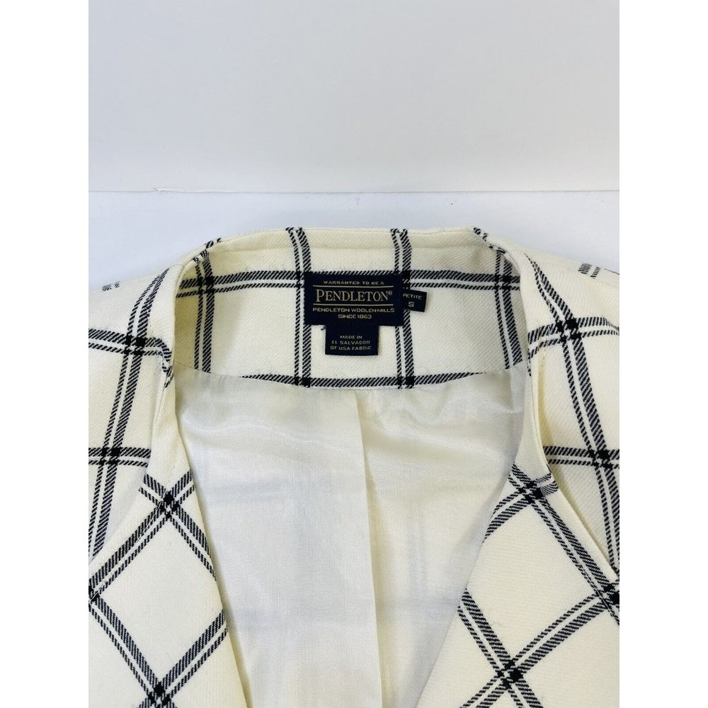 Pendleton Wool Darcy Windowpane Plaid Sleeveless … - image 7